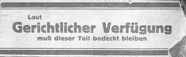 Gerichtliche Verfügung