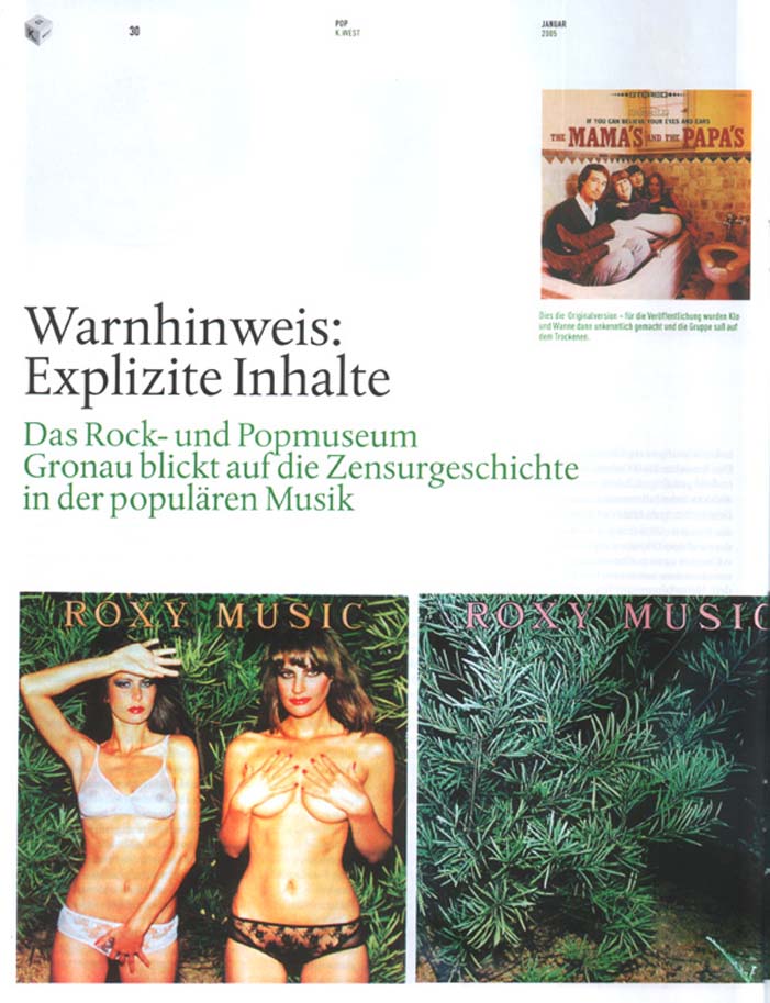 Zur Ausstellung "Nur für Erwachsene", in: K.West